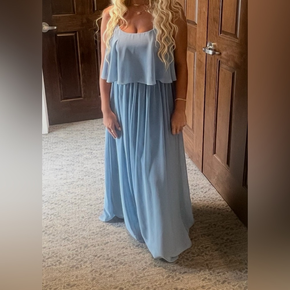 Revelry Layla Convertible Chiffon Dress in French Blue Size 4